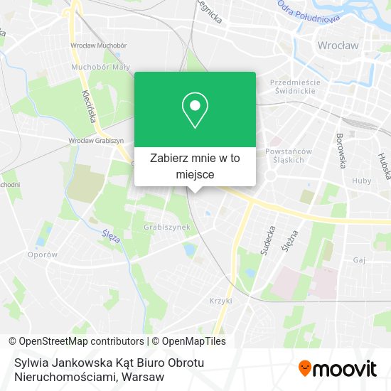 Mapa Sylwia Jankowska Kąt Biuro Obrotu Nieruchomościami