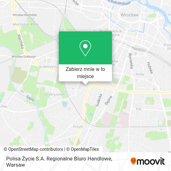 Mapa Polisa Życie S.A. Regionalne Biuro Handlowe