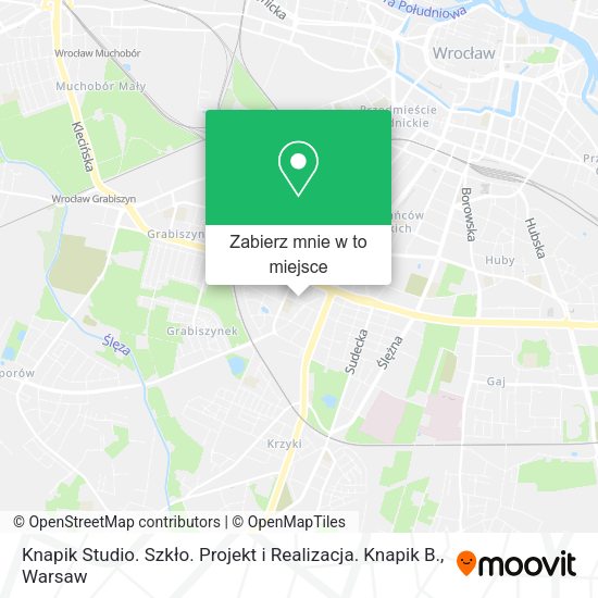 Mapa Knapik Studio. Szkło. Projekt i Realizacja. Knapik B.