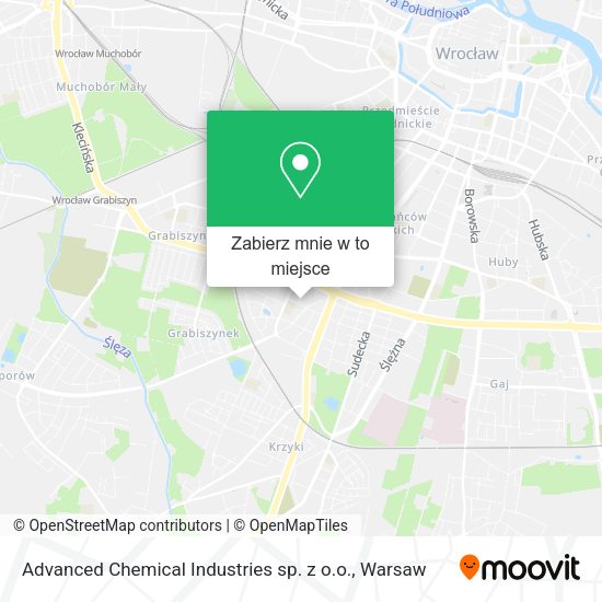 Mapa Advanced Chemical Industries sp. z o.o.