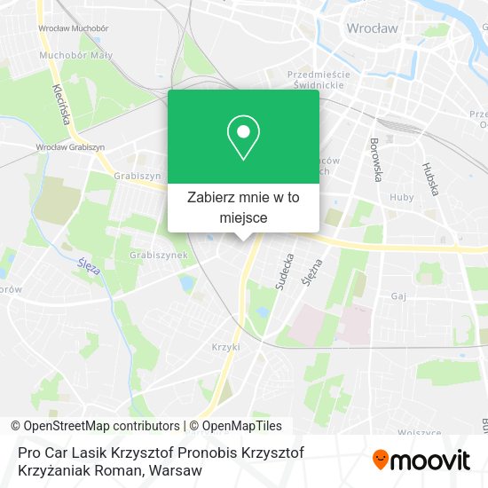 Mapa Pro Car Lasik Krzysztof Pronobis Krzysztof Krzyżaniak Roman