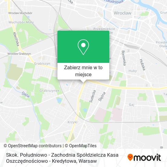 Mapa Skok. Południowo - Zachodnia Spółdzielcza Kasa Oszczędnościowo - Kredytowa