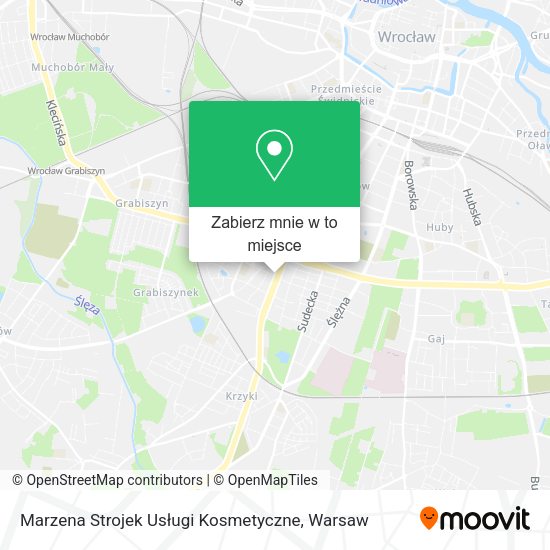 Mapa Marzena Strojek Usługi Kosmetyczne