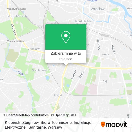 Mapa Klubiński Zbigniew. Biuro Techniczne. Instalacje Elektryczne i Sanitarne