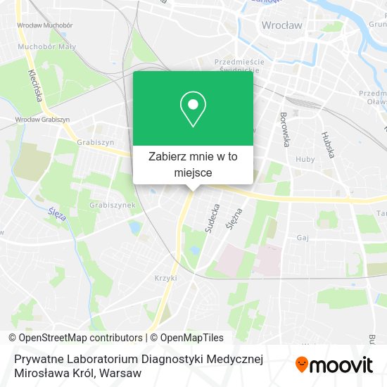 Mapa Prywatne Laboratorium Diagnostyki Medycznej Mirosława Król