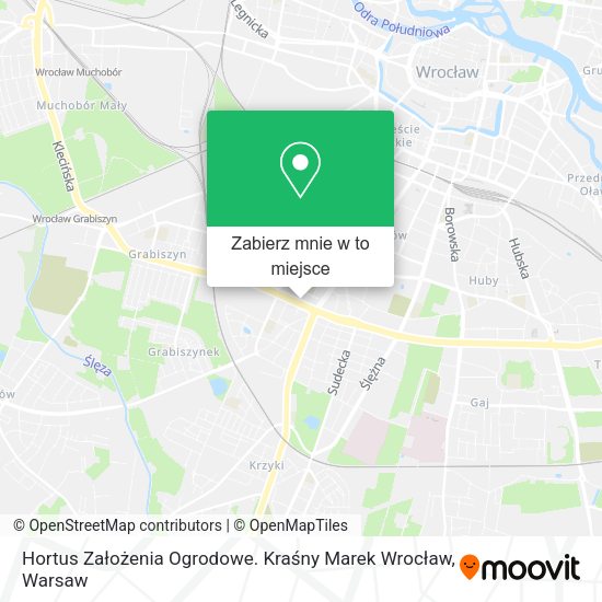 Mapa Hortus Założenia Ogrodowe. Kraśny Marek Wrocław