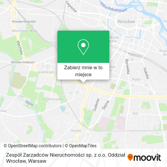 Mapa Zespół Zarzadców Nieruchomości sp. z o.o. Oddział Wrocław