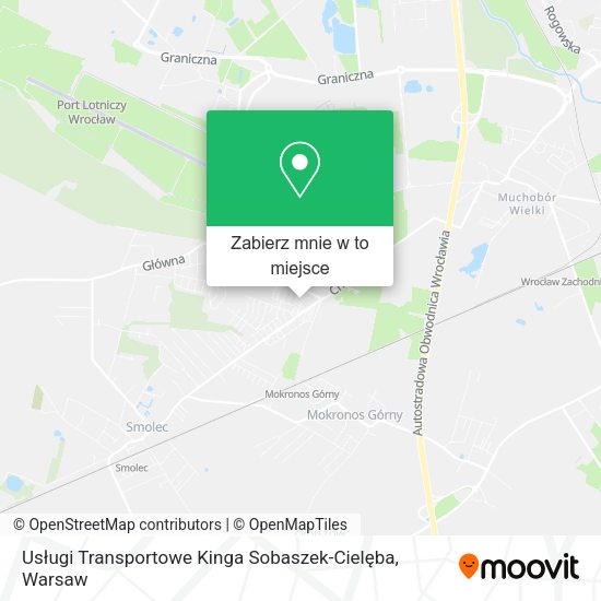 Mapa Usługi Transportowe Kinga Sobaszek-Cielęba