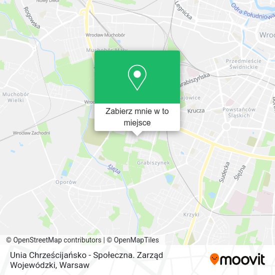 Mapa Unia Chrześcijańsko - Społeczna. Zarząd Wojewódzki