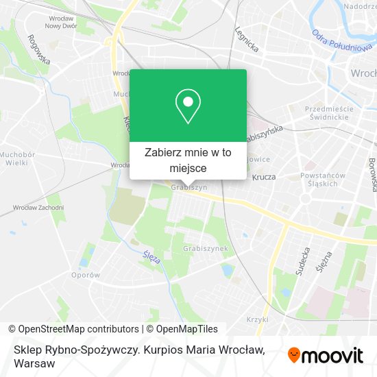 Mapa Sklep Rybno-Spożywczy. Kurpios Maria Wrocław