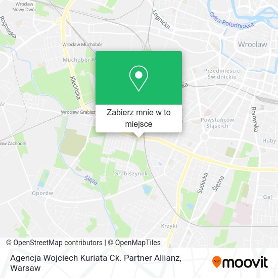 Mapa Agencja Wojciech Kuriata Ck. Partner Allianz