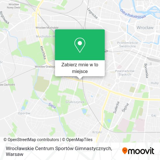 Mapa Wrocławskie Centrum Sportów Gimnastycznych