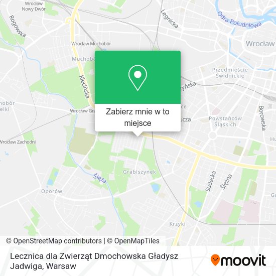 Mapa Lecznica dla Zwierząt Dmochowska Gładysz Jadwiga