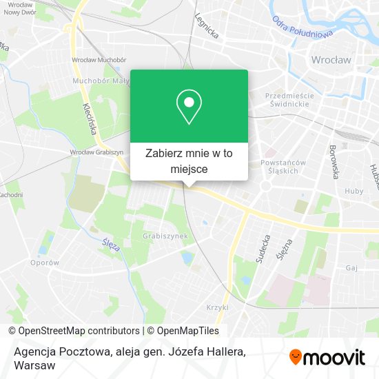 Mapa Agencja Pocztowa, aleja gen. Józefa Hallera