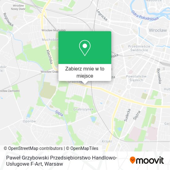 Mapa Paweł Grzybowski Przedsiębiorstwo Handlowo-Usługowe F-Art