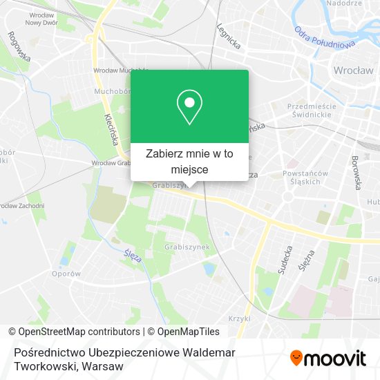 Mapa Pośrednictwo Ubezpieczeniowe Waldemar Tworkowski