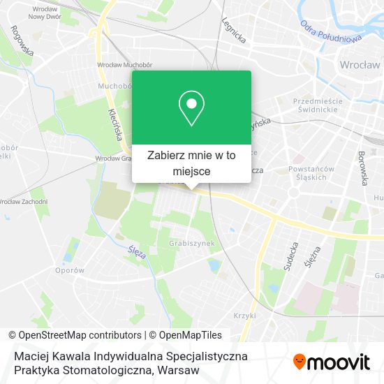 Mapa Maciej Kawala Indywidualna Specjalistyczna Praktyka Stomatologiczna