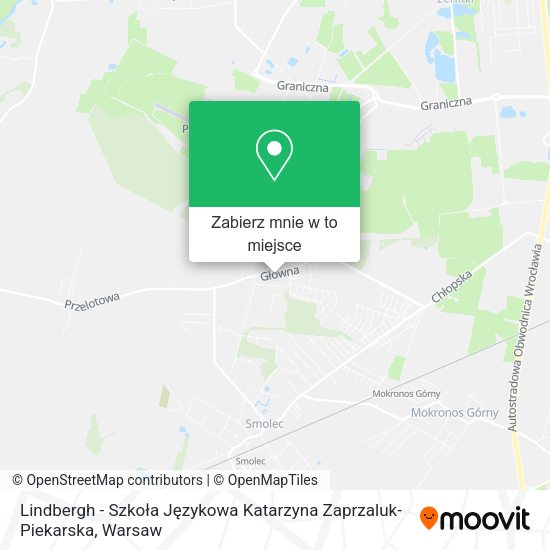 Mapa Lindbergh - Szkoła Językowa Katarzyna Zaprzaluk-Piekarska