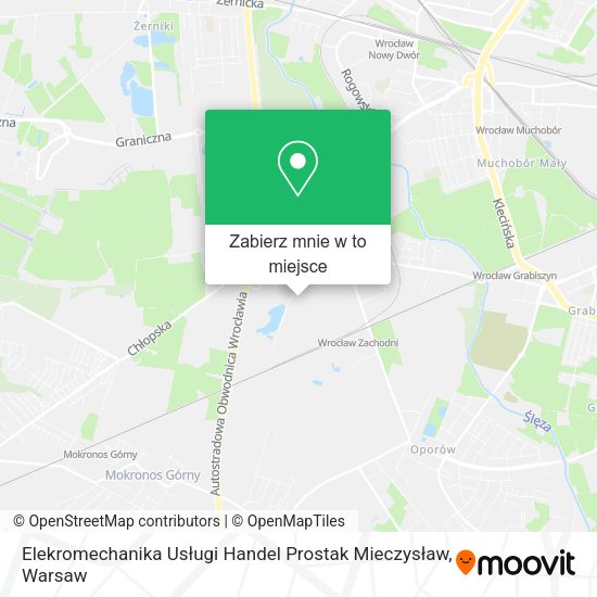 Mapa Elekromechanika Usługi Handel Prostak Mieczysław