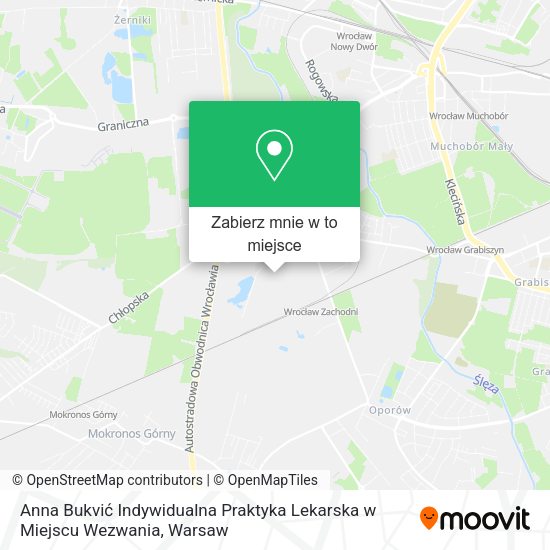 Mapa Anna Bukvić Indywidualna Praktyka Lekarska w Miejscu Wezwania