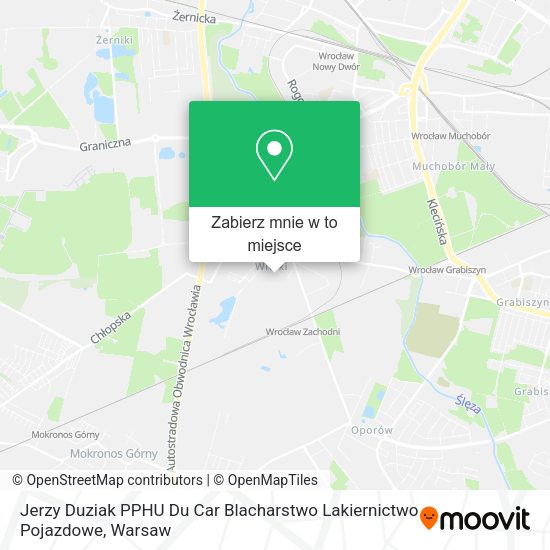 Mapa Jerzy Duziak PPHU Du Car Blacharstwo Lakiernictwo Pojazdowe