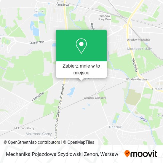 Mapa Mechanika Pojazdowa Szydłowski Zenon