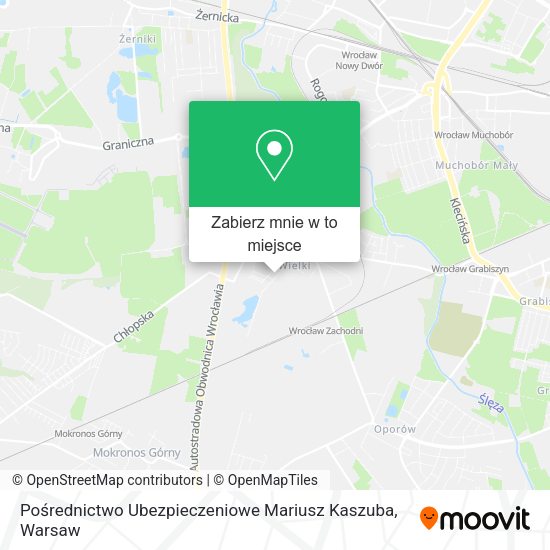 Mapa Pośrednictwo Ubezpieczeniowe Mariusz Kaszuba