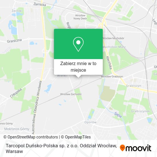 Mapa Tarcopol Duńsko-Polska sp. z o.o. Oddział Wrocław