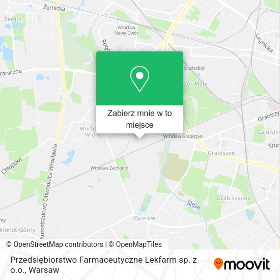 Mapa Przedsiębiorstwo Farmaceutyczne Lekfarm sp. z o.o.