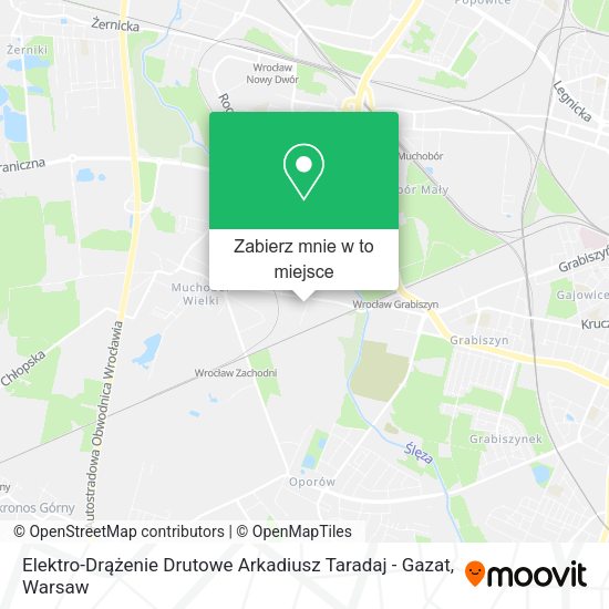 Mapa Elektro-Drążenie Drutowe Arkadiusz Taradaj - Gazat