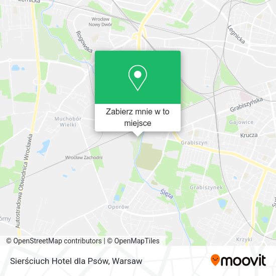 Mapa Sierściuch Hotel dla Psów