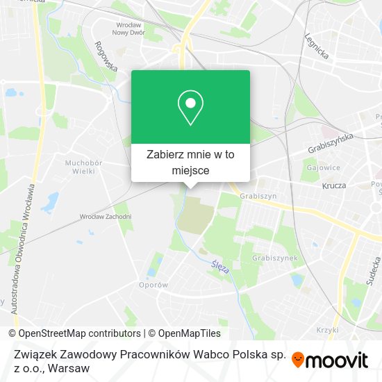 Mapa Związek Zawodowy Pracowników Wabco Polska sp. z o.o.