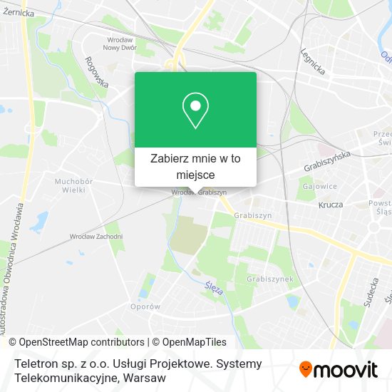 Mapa Teletron sp. z o.o. Usługi Projektowe. Systemy Telekomunikacyjne