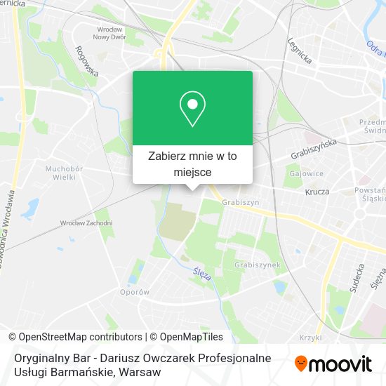 Mapa Oryginalny Bar - Dariusz Owczarek Profesjonalne Usługi Barmańskie