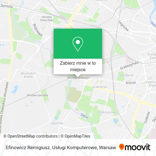 Mapa Efinowicz Remigiusz. Usługi Komputerowe