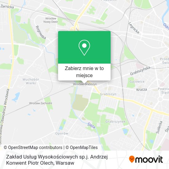 Mapa Zakład Usług Wysokościowych sp.j. Andrzej Konwent Piotr Olech