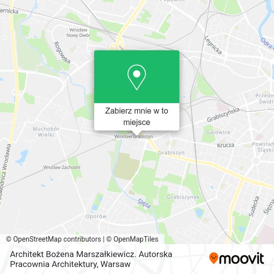 Mapa Architekt Bożena Marszałkiewicz. Autorska Pracownia Architektury