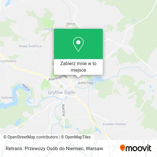 Mapa Retrans. Przewozy Osób do Niemiec