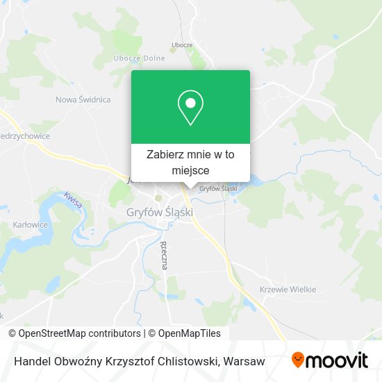 Mapa Handel Obwoźny Krzysztof Chlistowski