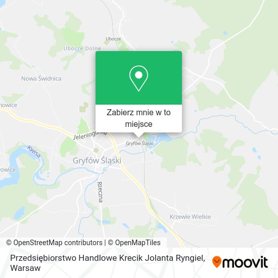 Mapa Przedsiębiorstwo Handlowe Krecik Jolanta Ryngiel