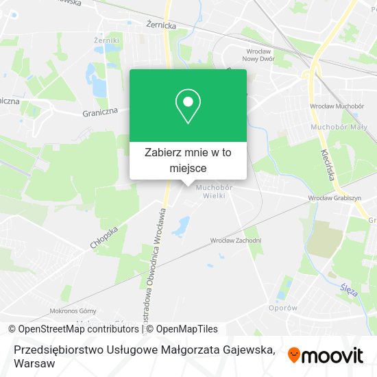 Mapa Przedsiębiorstwo Usługowe Małgorzata Gajewska