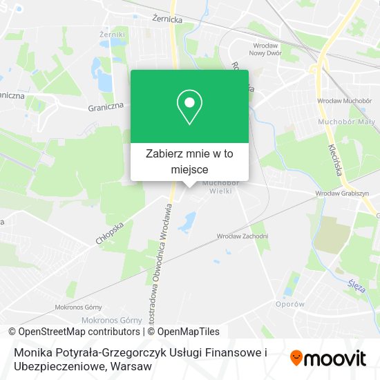 Mapa Monika Potyrała-Grzegorczyk Usługi Finansowe i Ubezpieczeniowe