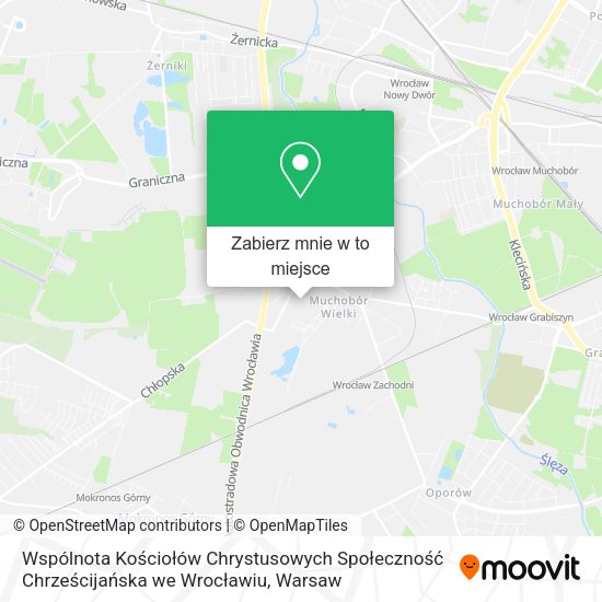 Mapa Wspólnota Kościołów Chrystusowych Społeczność Chrześcijańska we Wrocławiu