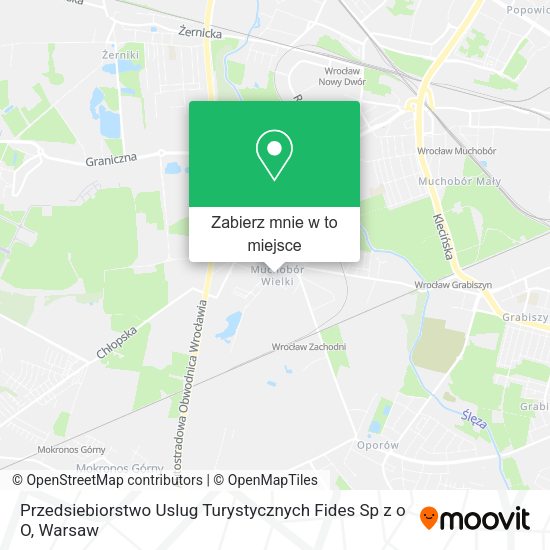 Mapa Przedsiebiorstwo Uslug Turystycznych Fides Sp z o O