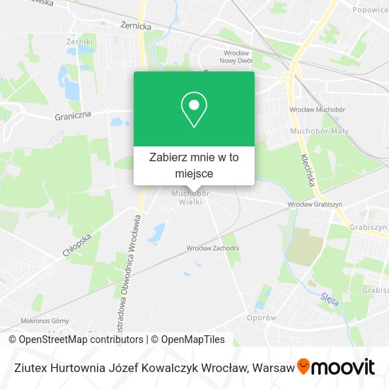 Mapa Ziutex Hurtownia Józef Kowalczyk Wrocław