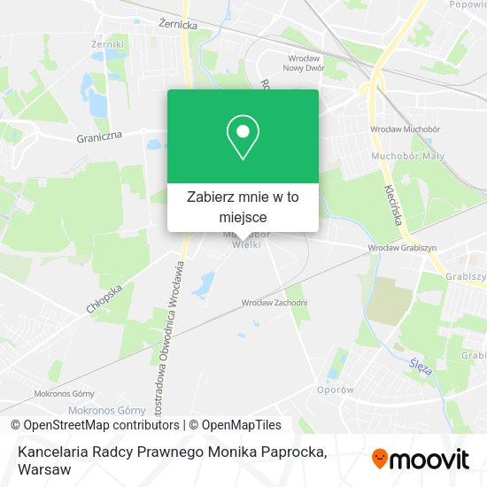 Mapa Kancelaria Radcy Prawnego Monika Paprocka