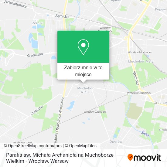 Mapa Parafia św. Michała Archanioła na Muchoborze Wielkim - Wrocław