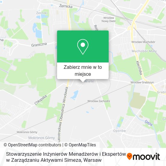 Mapa Stowarzyszenie Inżynierów Menadżerów i Ekspertów w Zarządzaniu Aktywami Simeza