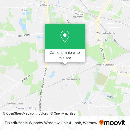 Mapa Przedłużanie Włosów Wrocław Hair & Lash