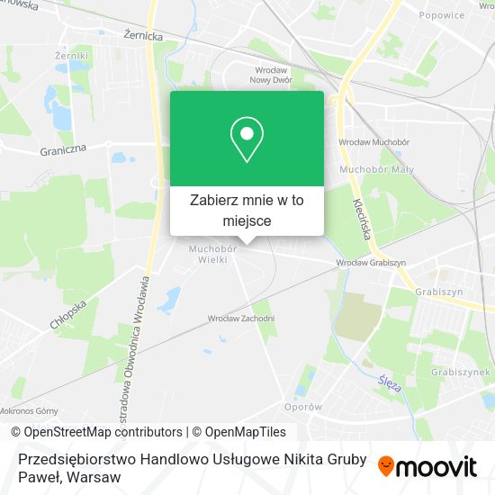 Mapa Przedsiębiorstwo Handlowo Usługowe Nikita Gruby Paweł